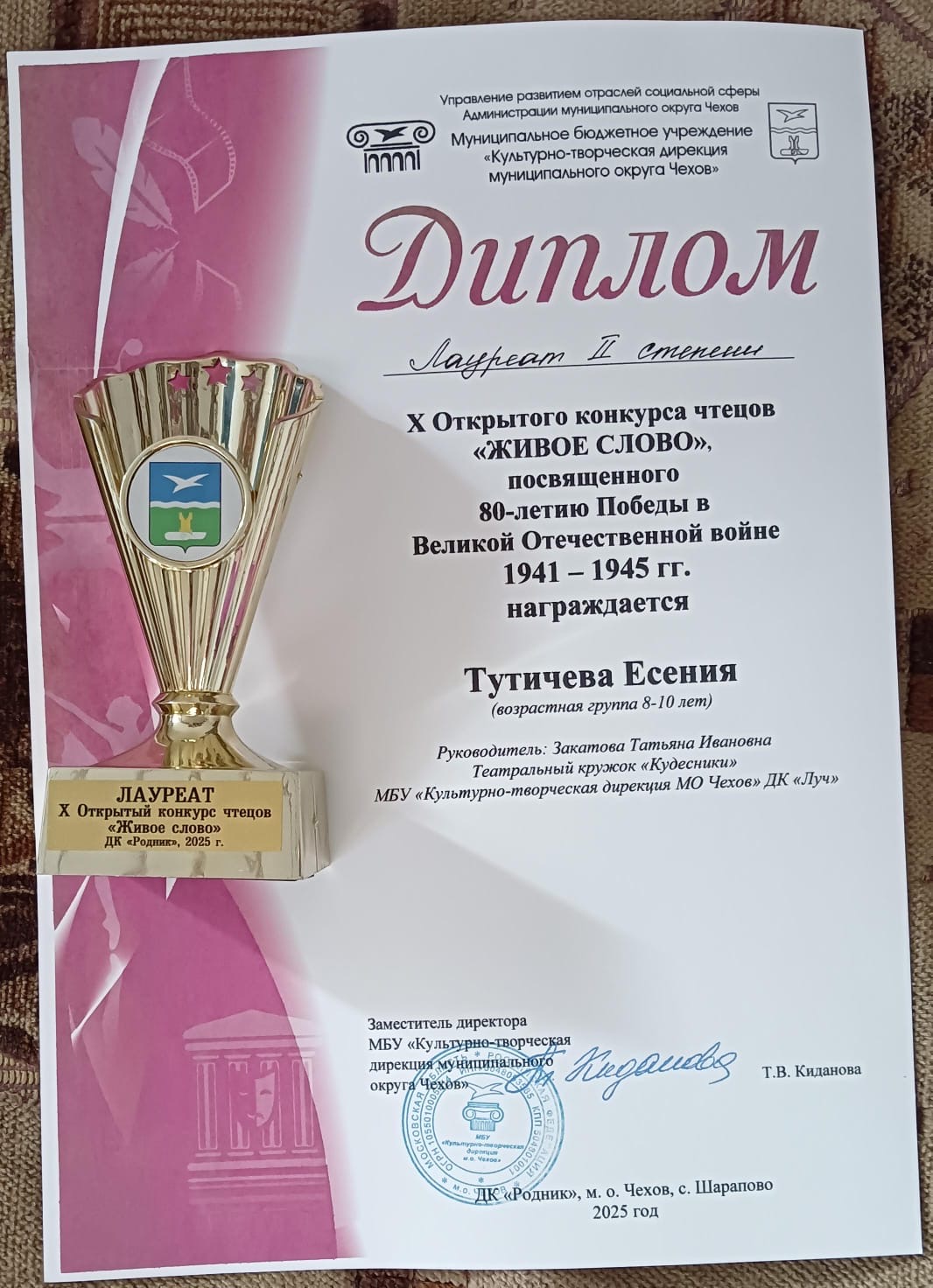 Подробнее о статье Очередные победы «Кудесников» из ДК «Луч» м.о. Чехов